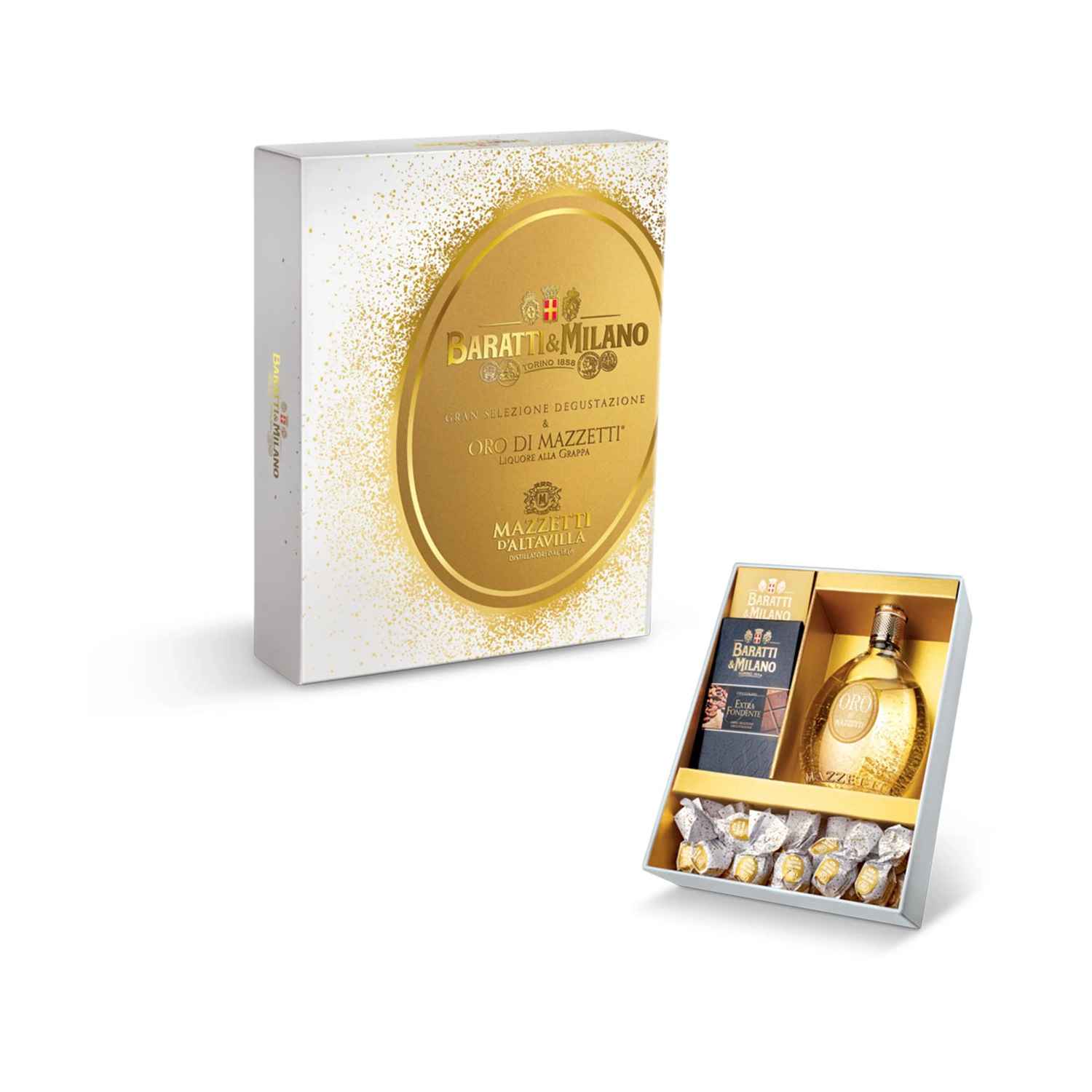 Coffret Dégustation Chocolat et Grappa Or Mazzetti