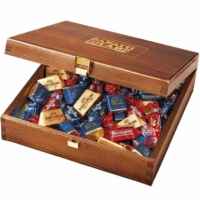 Wooden Box of Assorted Chocolate Pralines