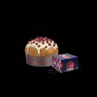 Cream and black cherry Panettone