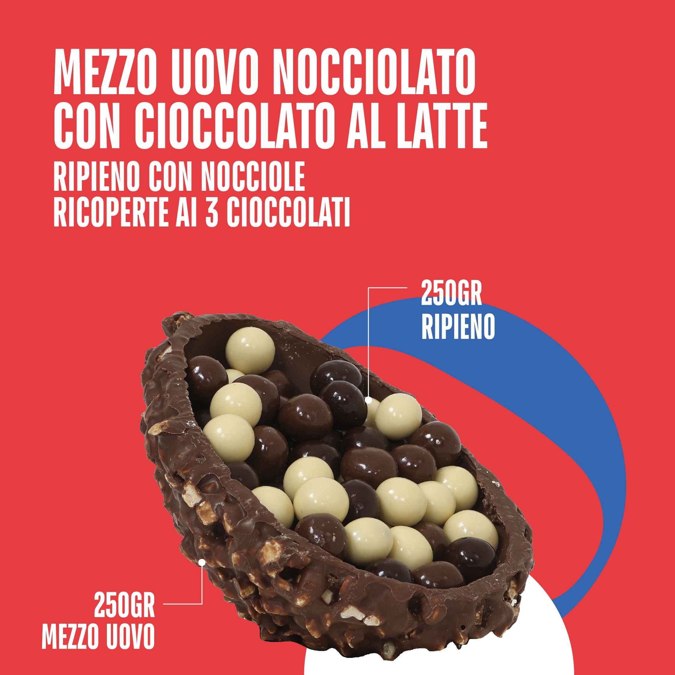 Uovo di Pasqua Latte e Nocciole Cioccolato